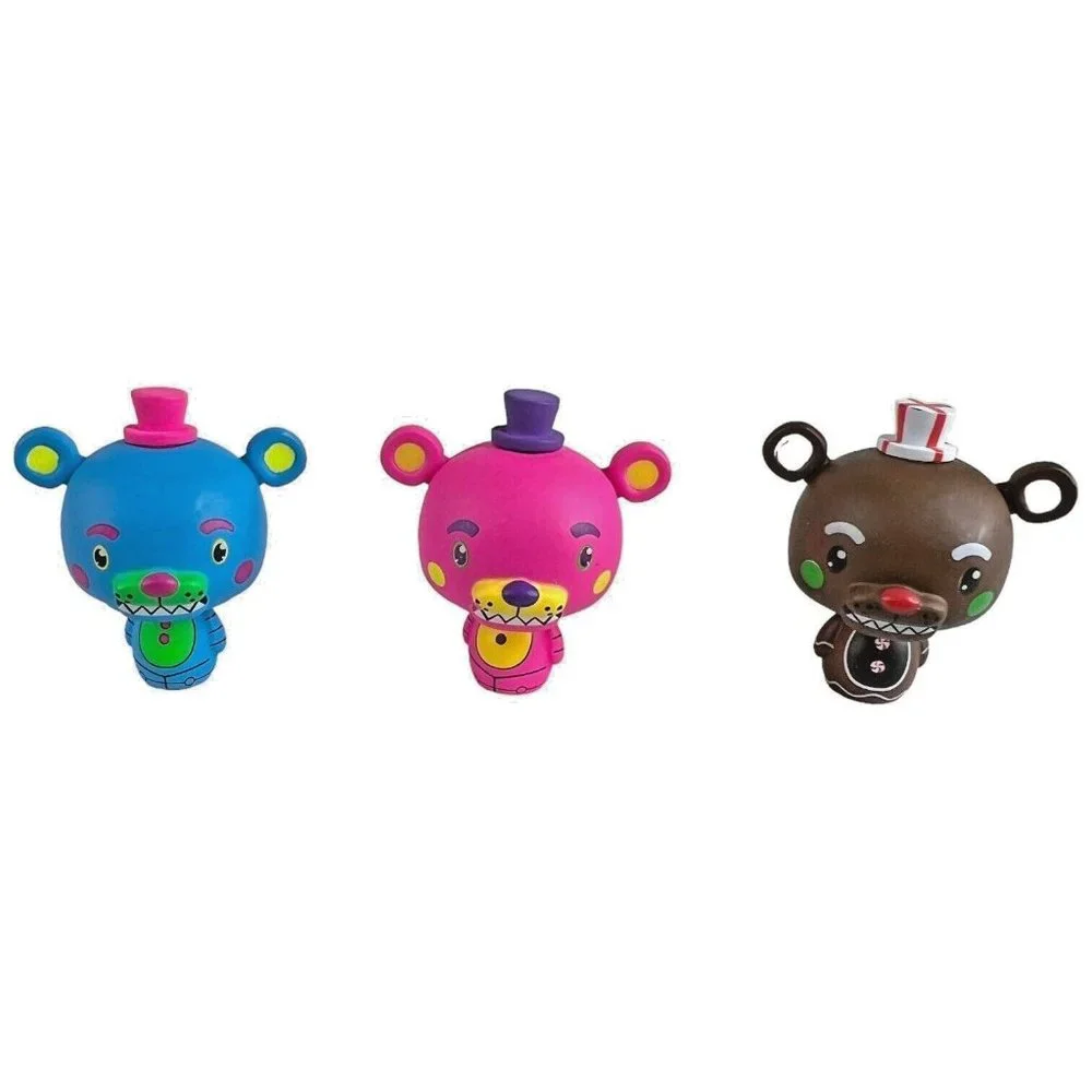 3 Funko Five Nights At Freddys Pint Size Blacklight Freddy Gingerbread Blue Pink